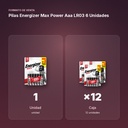 PILAS ENERGIZER MAX POWER AAA LR03 6 UNIDADES - formato de venta: caja de 12