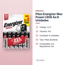 PILAS ENERGIZER MAX POWER LR06 AA 6 UNIDADES - características principales