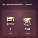 PILAS ENERGIZER MAX POWER LR06 AA 6 UNIDADES - formato de venta: caja de 12