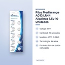 PILAS MEDIARANGE AG13 LR44 ALCALINAS 1.5V 10 UNIDADES - características principales