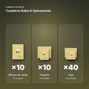 CUADERNO RUBIO 6 OPERACIONES - formato de venta: paquete de 10, caja de 40