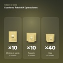 CUADERNO RUBIO 6A OPERACIONES  - formato de venta: paquete de 10, caja de 40