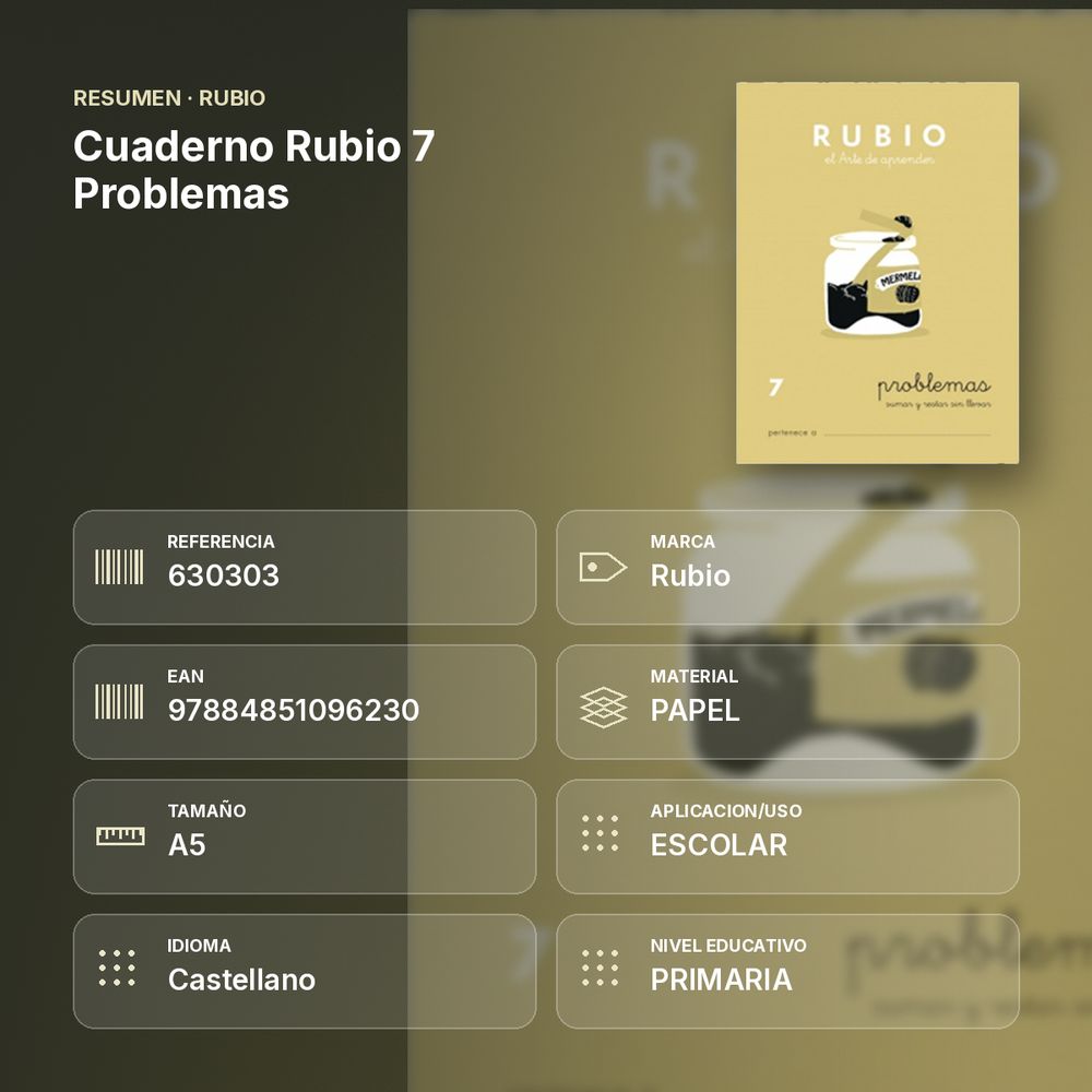 CUADERNO RUBIO 7 PROBLEMAS - resumen de atributos