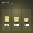 CUADERNO RUBIO 9 PROBLEMAS  - formato de venta: paquete de 10, caja de 40