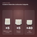 CUADERNO RUBIO BLOC DE BOCETOS CALIGRAFÍA - formato de venta: paquete de 5, caja de 40