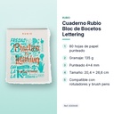 CUADERNO RUBIO BLOC DE BOCETOS LETTERING  - características principales