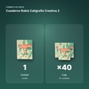 CUADERNO RUBIO CALIGRAFÍA CREATIVA 2 - formato de venta: caja de 40