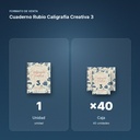 CUADERNO RUBIO CALIGRAFÍA CREATIVA 3 - formato de venta: caja de 40