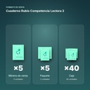 CUADERNO RUBIO COMPETENCIA LECTORA 2  - formato de venta: paquete de 5, caja de 40