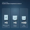 CUADERNO RUBIO COMPETENCIA LECTORA 3  - formato de venta: paquete de 5, caja de 40