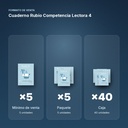CUADERNO RUBIO COMPETENCIA LECTORA 4  - formato de venta: paquete de 5, caja de 40