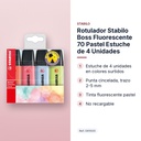 ROTULADOR STABILO BOSS FLUORESCENTE 70 PASTEL ESTUCHE DE 4 UNIDADES - características principales