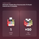 ROTULADOR STABILO BOSS FLUORESCENTE 70 PASTEL ESTUCHE DE 4 UNIDADES - formato de venta: caja de 50