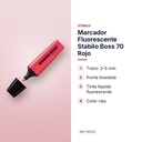 MARCADOR FLUORESCENTE STABILO BOSS 70 ROJO - características principales