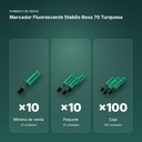 MARCADOR FLUORESCENTE STABILO BOSS 70 TURQUESA - formato de venta: paquete de 10, caja de 100