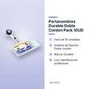 PORTANOMBRES DURABLE DOBLE CORDON PACK 10UD - características principales