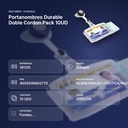PORTANOMBRES DURABLE DOBLE CORDON PACK 10UD - resumen de atributos