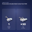 PORTANOMBRES DURABLE DOBLE CORDON PACK 10UD - formato de venta: caja de 30