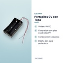 PORTAPILAS 9V CON TAPA - características principales
