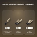 MARCADOR FLUORESCENTE STABILO BOSS 70 VERDE BARRO - formato de venta: paquete de 10, caja de 100