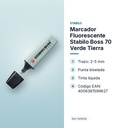 MARCADOR FLUORESCENTE STABILO BOSS 70 VERDE TIERRA - características principales