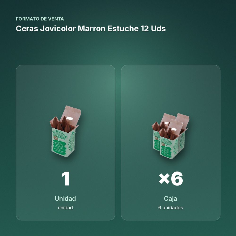 CERAS JOVICOLOR MARRON ESTUCHE 12 UDS - formato de venta: caja de 6