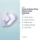 CINTA DE RASO PLATA 20MM×22M SATINADO - características principales