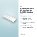 NAVETES ESTÁNDAR 25 MM CAJA DE 5.000 UNIDADES - características principales