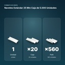 NAVETES ESTÁNDAR 25 MM CAJA DE 5.000 UNIDADES - formato de venta: caja de 20, palé de 560