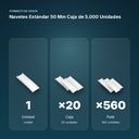 NAVETES ESTÁNDAR 50 MM CAJA DE 5.000 UNIDADES - formato de venta: caja de 20, palé de 560