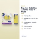PAPEL DE SEDA LISO AMARILLO BOLSA 10 HOJAS - características principales