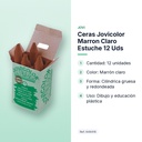 CERAS JOVICOLOR MARRON CLARO ESTUCHE 12 UDS - características principales