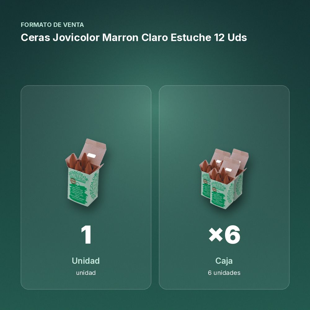 CERAS JOVICOLOR MARRON CLARO ESTUCHE 12 UDS - formato de venta: caja de 6