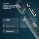PUNTERO LÁSER NOBO P2 ROJO CON FUNCIÓN AVANCE Y RETROCESO - resumen de atributos