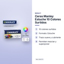 CERAS MANLEY ESTUCHE 10 COLORES SURTIDOS  - características principales
