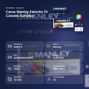 CERAS MANLEY ESTUCHE 10 COLORES SURTIDOS  - resumen de atributos