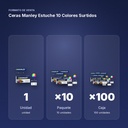 CERAS MANLEY ESTUCHE 10 COLORES SURTIDOS  - formato de venta: paquete de 10, caja de 100