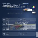 CERAS MANLEY ESTUCHE 15 COLORES SURTIDOS  - resumen de atributos