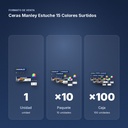 CERAS MANLEY ESTUCHE 15 COLORES SURTIDOS  - formato de venta: paquete de 10, caja de 100