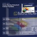 CERAS MANLEY ESTUCHE 6 COLORES SURTIDOS  - resumen de atributos