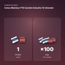 CERAS MANLEY Nº10 CARMIN ESTUCHE 12 UNICOLOR - formato de venta: caja de 100