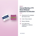 CERAS MANLEY Nº11 ROSA NATURAL ESTUCHE 12 UNICOLOR - características principales