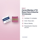 CERAS MANLEY Nº12 ROSA CLARO ESTUCHE 12 UNICOLOR - características principales