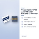 CERAS MANLEY Nº18 AZUL ULTRAMAR ESTUCHE 12 UNICOLOR - características principales