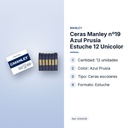 CERAS MANLEY Nº19 AZUL PRUSIA ESTUCHE 12 UNICOLOR - características principales