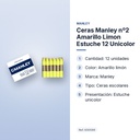 CERAS MANLEY Nº2 AMARILLO LIMON ESTUCHE 12 UNICOLOR - características principales