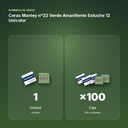 CERAS MANLEY Nº22 VERDE AMARILLENTO ESTUCHE 12 UNICOLOR - formato de venta: caja de 100