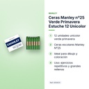CERAS MANLEY Nº25 VERDE PRIMAVERA ESTUCHE 12 UNICOLOR - características principales