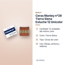 CERAS MANLEY Nº28 TIERRA SIENA ESTUCHE 12 UNICOLOR - características principales
