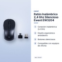 RATÓN INALÁMBRICO 2,4 GHZ SILENCIOSO EWENT EW3204 - características principales